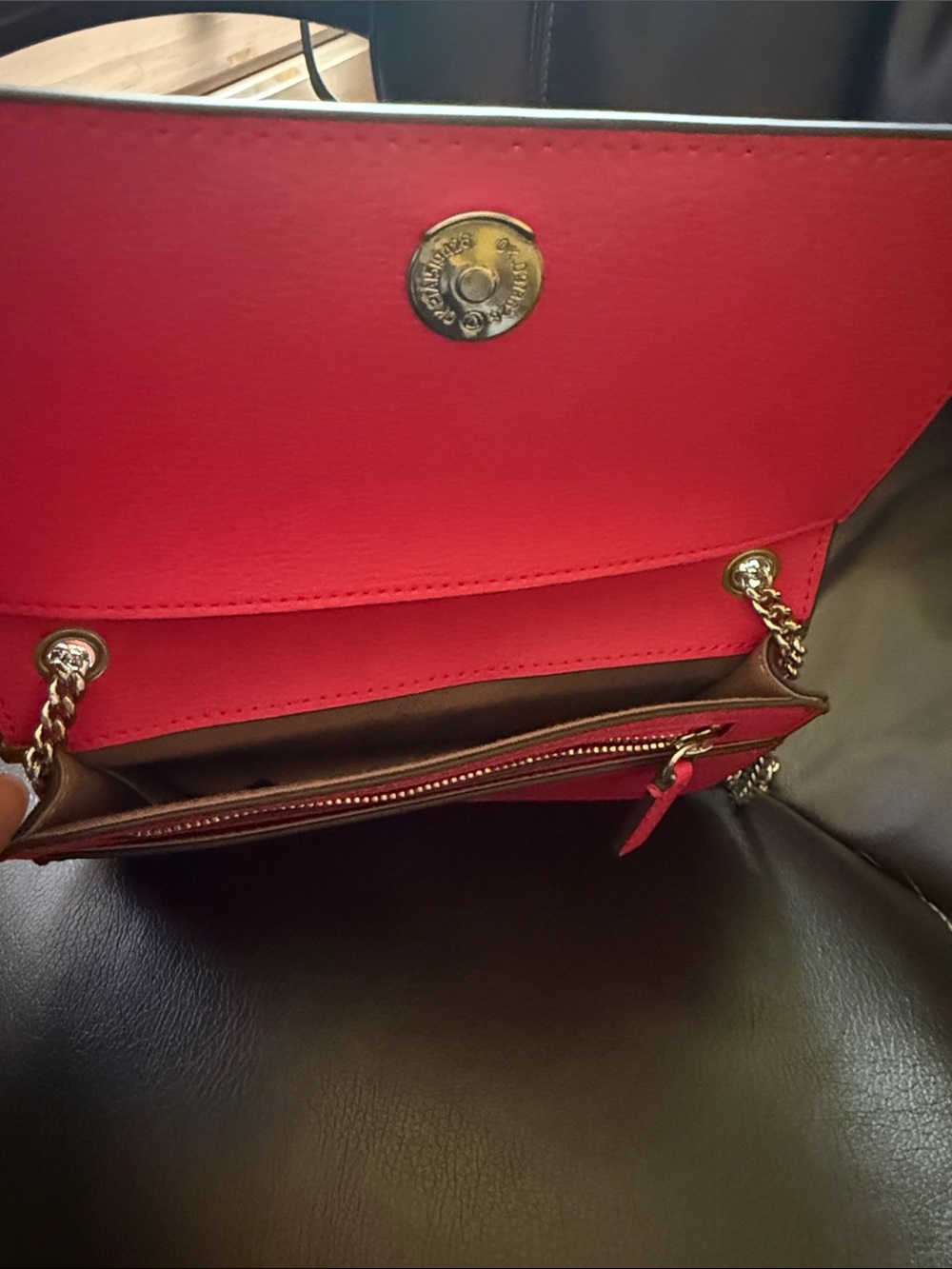 Karl Lagerfeld Hot Pink and Bright Yellow Chain Wallet Crossbody Set - Picture 9 of 9